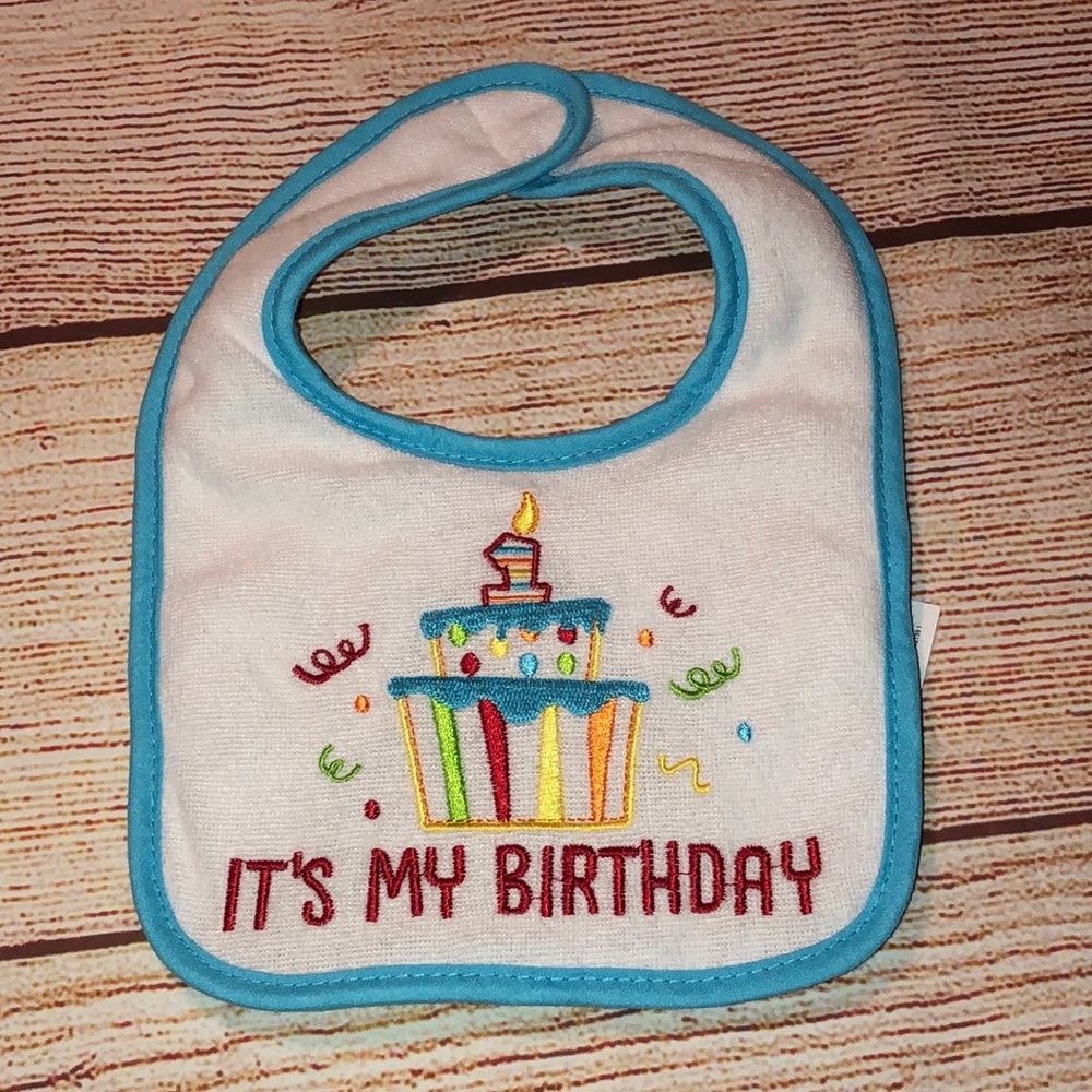 Nwot- Baby Bib - It’s My Birthday - 1st Birthday